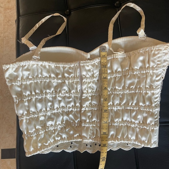 Vintage Elegant Cream Lace Bustier TOP - Picture 6 of 13